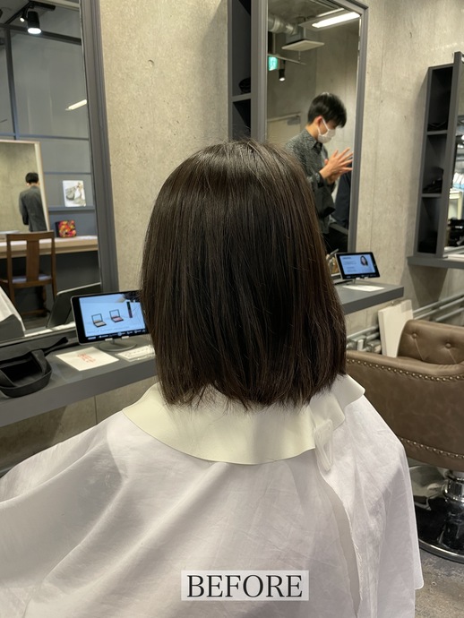 【エアウェーブ】Aラインシルエットの裾パーマ Perm before&amp;after MAGNOLiA (マグノリア) 東京・表参道に